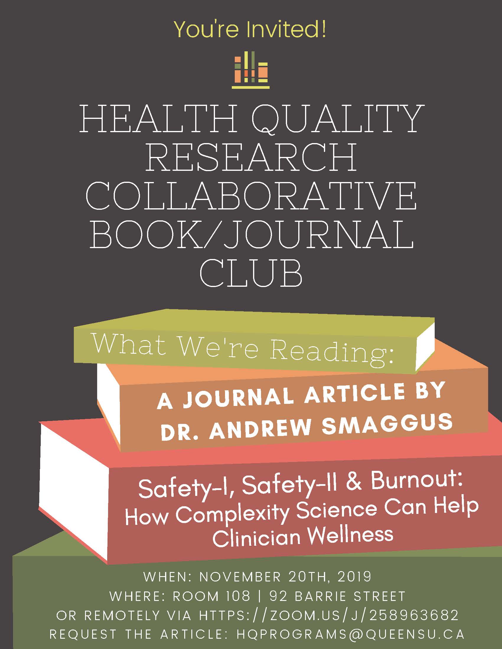 Health Quality Research Committee Book/Journal Club